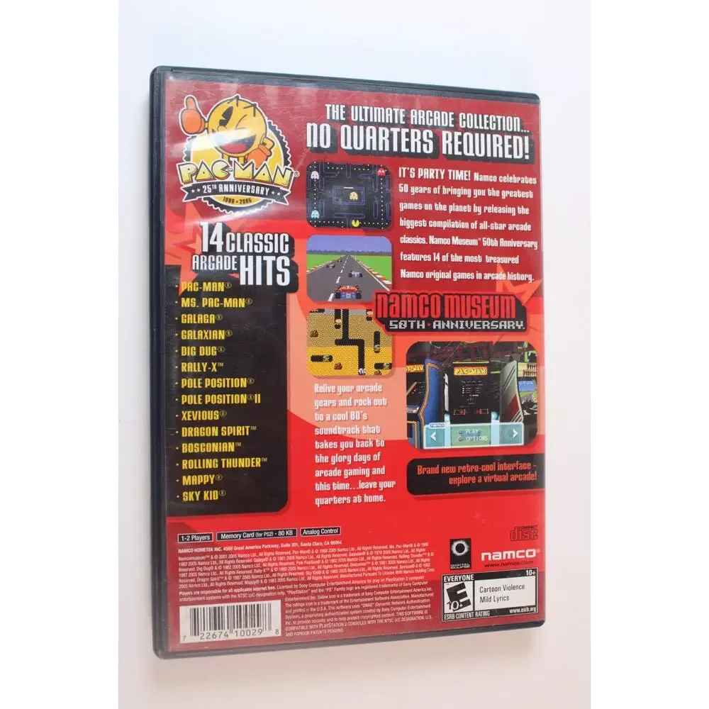 Namco Museum 50th Anniversary (Sony PlayStation 2, 2001, PS2) Authentic Complete